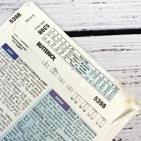 Vintage 1991 Buttermilk Girls pattern Package - Picture 5 of 7